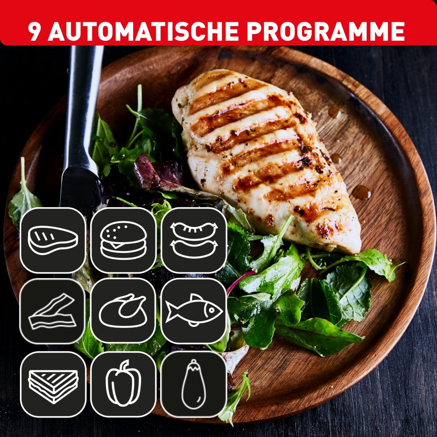 Tefal OptiGrill XL Automatic Grill (GC722D) – 9 Presets & Sensor Cooking