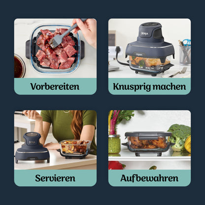 Ninja CRISPi 4-in-1 System – Portable Air Fryer, Recrisp & Storage Lids