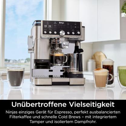 Ninja Luxe Premier ES601EU – Portafilter System with Grinder, Cold Brew & Frother