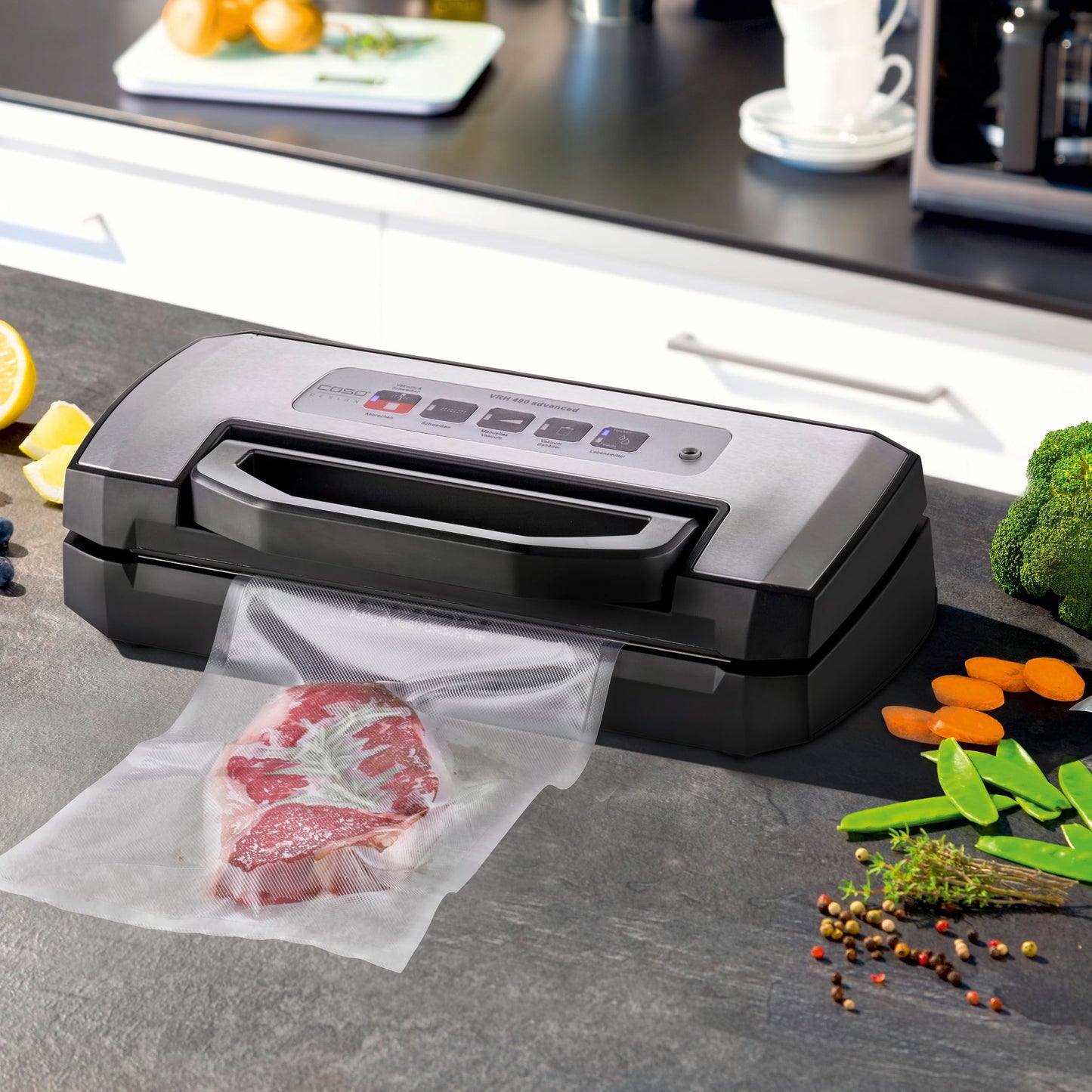 CASO Advanced Vacuum Sealer - Film Sealing Device - Extend the Shelf Life of Your Food - Ideal For Portioning and Storing Food