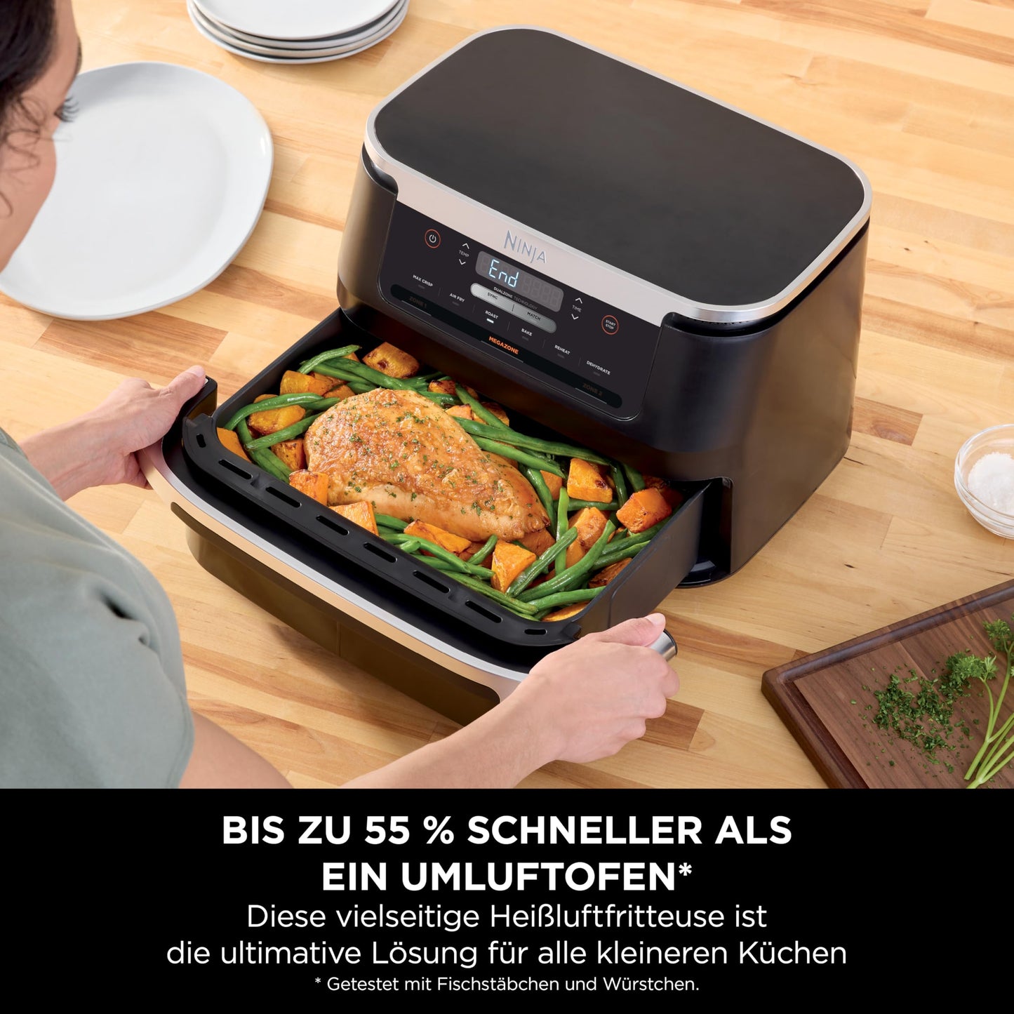 Ninja Foodi FlexDrawer – 10.4L MegaZone with Removable Divider (Copper)