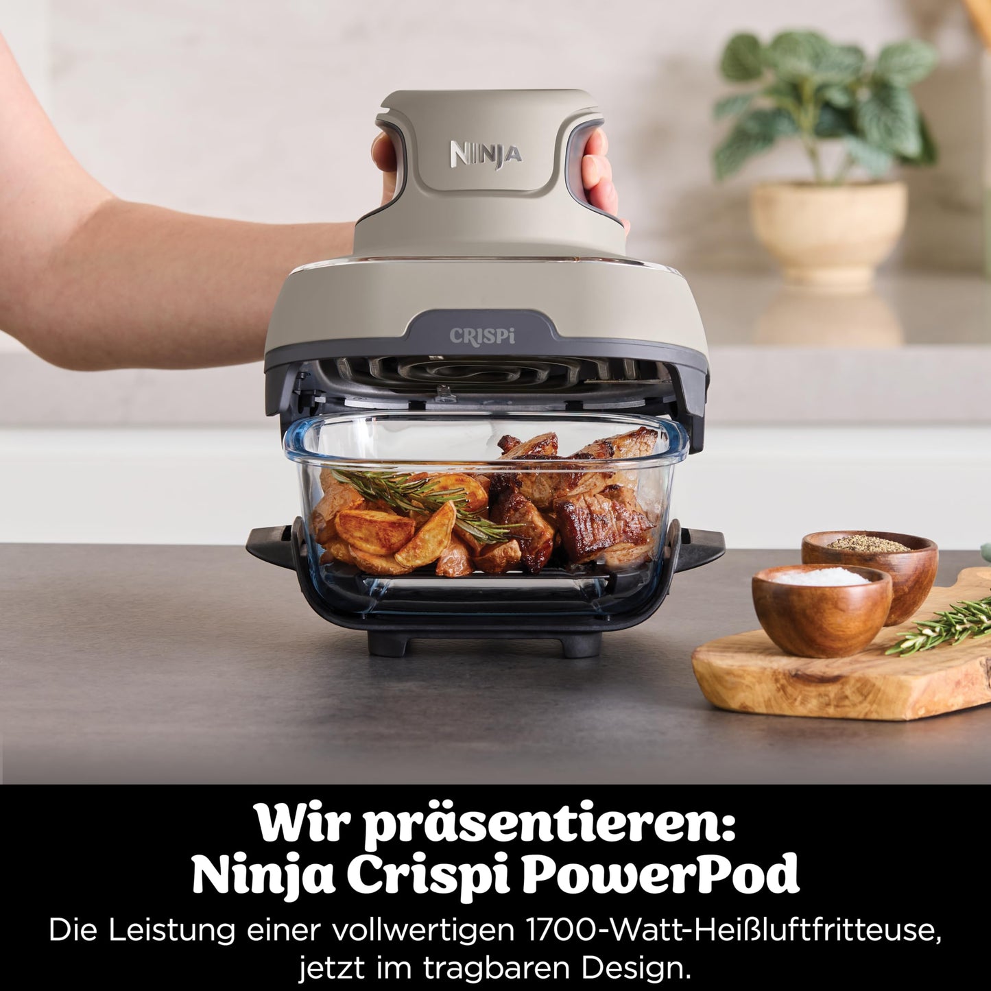 Ninja CRISPi 4-in-1 System – Portable Air Fryer, Recrisp & Storage Lids