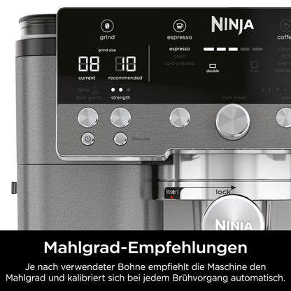 Ninja Luxe Premier ES601EU – Portafilter System with Grinder, Cold Brew & Frother